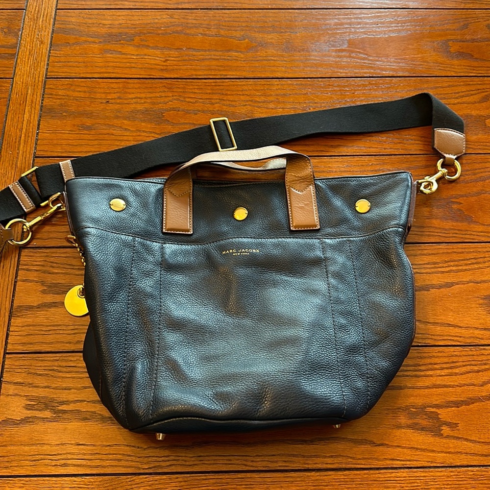 Marc Jacobs Black and Brown Tote Bag